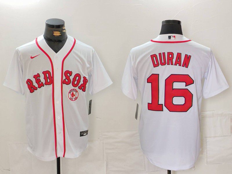 Men Boston Red Sox #16 Duran White Game 2024 Nike MLB Jersey style 3